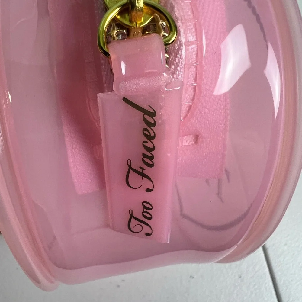 Too Faced Born This Way Pink Glossy PVC Make up Pouch